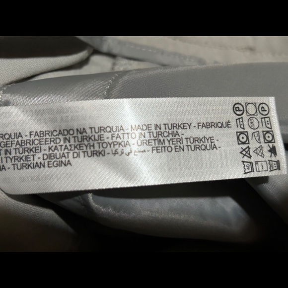 Bershka Boxer High Rise Wrap Over Wide Leg Tailored Trouser Pants Stone Size 10 - Picture 14 of 16